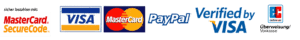 Logos aller Zahlungsanbieter nebeneinnander: Visa, Mastercard, Paypal, EC Überweisung